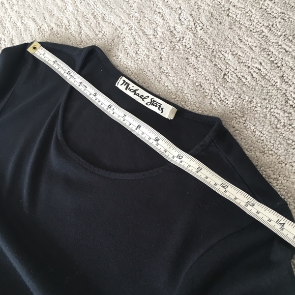 🇺🇸 MICHAEL STARS Drape Back ¾ sleeve Mini Dress - Picture 7 of 12